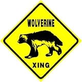 WOLVERINE CROSSING mannal carnivorous sign