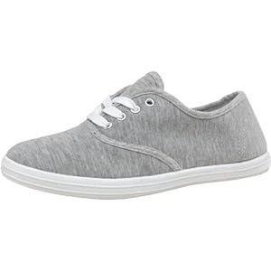 Board Angels Womens Canvas Pumps Grey Marl - Grey Marl/White - 8 UK 8 EUR 41