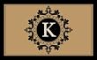 Imperial Monogram Coir Mat - K Imperial Monogram Coir Mat - K