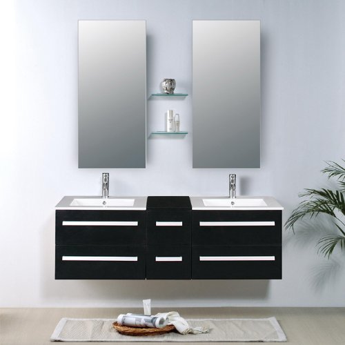 BELLAGIO Badmöbel CS-A112 schwarz/150x48