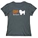 T-Shirt Womens Dark Silver " PROUD PARENT OF A Tibetan Spaniel EMBROIDERY " Dogs