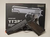 New Airsoft Spring Cock & Shoot Pistol Heavy Weight Full Scale 1/1 Shoots Around 200FPS