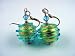 Venetian Spirals Earrings (Gold/Aqua)