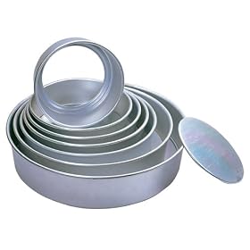 Fat Daddio's Anodized Aluminum Round Cheesecake Pans with Removable Bottoms