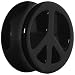 20mm Acrylic Black Peace Sign Tunnel Plug