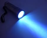 LEDブラックライト 紫外線UV 12LED シルバー (シルバー)