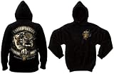 80333 BLACK INK USMC BULLDOG 2-SIDED HOODED PULLOVER SWEATSHIRT-MEDIUM