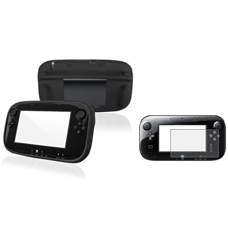 eForCity Black Skin Case with free Anti-Glare Screen Protector Compatible with Nintendo Wii U