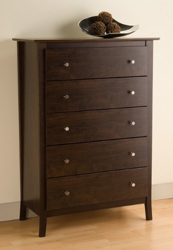 Kitchen: Manhattan Contemporary Espresso Finish 5 Drawer Chest