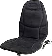 Wagan IN9438 12V Heated Seat Cushion with Lumbar Support (Black Velour)