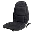 Wagan IN9438 Black 12V Velour Heated Seat Cushion with Lumbar Support
