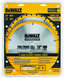 Black  Decker/DWLT DW3128P5 12 Carbide Saw Blade Combo Pack