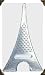 Pylones Stainless Steel Eiffel Tower Cheese Grater - Large