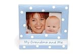 Mud Pie Baby Little Prince Blue Twill Photo Frame, Grandma and Me