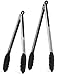 Stainless Steel Tongs Set - Salad Tongs - Serving Tongs - Kitchen Tongs - 12 Inch & 14 Inch Cooking Tongs With Silicone Tips, Perfect Tongs For All Food & BBQ - Kitchen Utensils