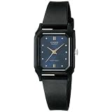 Casio Women's LQ142E-2A Black Resin Quartz Watch with Blue Dial