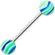 Baby Blue Lime HYPNOTIC Barbell Tongue Ring