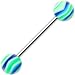 Baby Blue Lime Hypnotic Barbell Tongue Ring