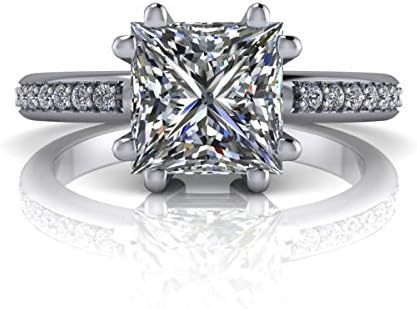 Carmella Engagement Ring Russian Brilliant Princess Cut