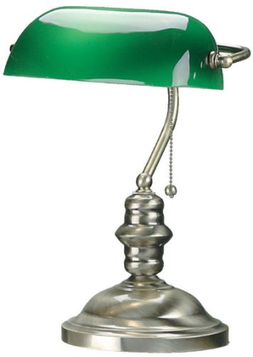 Banker I Antique Brass Bankers Desk Lamp - LS-224AB