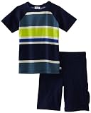 Splendid Littles Boys 2-7 Toddler Block Stripe Crew Neck Shirt And Short