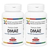 41WByHEpqlL. SL160  DMAE   250 mg. (2 Pack) Premium Grade. From 100% Dimethylaminoethanol | 90 Veg Caps. Made in the USA.