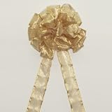 Large Gift Package Bow, Metallic Gold Sheer, 12