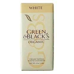 Green & Black's Organic Chocolate Bar, White Chocolate with Vanilla , 3.5-Ounce Bars (Pack of 10)