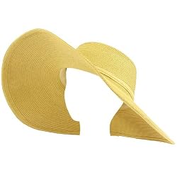 UPF Sun Beach Resort Hat Floppy 5" Brim Shapeable Natural