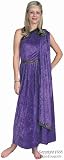 Adult Purple Long Toga Halloween Costume (Sz:8-12)