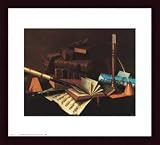 Music and Literature, 1878, Framed Art Print by William Michael Harnett