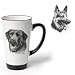 Porcelain Funnel Cup with German Shepherd (6 inch, Black and white)