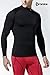 CLSL TM-T11-BLKZ_Large Tesla Men's Mock Long-Sleeved T-Shirt Cool Dry Compression Baselayer T11