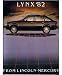 1982 MERCURY LYNX Sales Brochure Literature Book