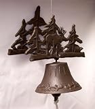 Cast Iron 3D Wall Mount Moose Bell