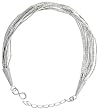 7" Sterling Silver 10-Strand Liquid Bracelet w/ 1 1/2" Extension, 1/4" (6mm) wide