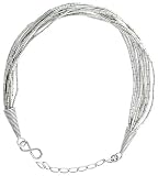7" Sterling Silver 10-Strand Liquid Bracelet w/ 1 1/2" Extension, 1/4" (6mm) wide