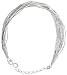 7" Sterling Silver 10-Strand Liquid Bracelet w/ 1 1/2" Extension, 1/4" (6mm) wide