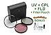 49mm Digital Pro High-Resolution Filter Kit for the Sony Cyber-shot DSC-RX1R Digital Camera. Includes Multi-Coated 3 PC Filter Kit (UV, CPL, FLD), Deluxe Filter Carry Case, + BONUS UltraPro Bundle: Cleaning Kit, LCD Screen Protector, Mini Tripod