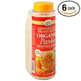 Edward & Sons Organic Panko, Japanese Style Breadcrumbs, 10.5-Ounce Canisters (Pack of 6)