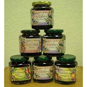 11oz Wild Huckleberry Jam Jelly Honey 12 Piece Assortment by Taste The Wilderness