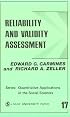 Reliability and Validity Assessment (Quantitative Applications in the Social Sciences)
