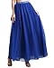 Bridesmay Women's Long Tulle Skirt Maxi Prom Evening Gown Two Way Formal Skirt