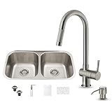 UPC 849922000091 product image for VIGO VG15338 All in One 32-inch Undermount Stainless Steel Kitchen Sink and Fauc | upcitemdb.com