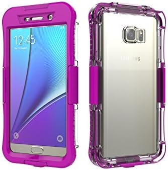 Galaxy Note 5 Waterproof Case, Note 5 Case,Jamesay Shockproof Dust Proof Snow Proof IP-68 Underwater Full Body Heavy Duty Protective Cover For Samsung Galaxy Note 5(Purple)