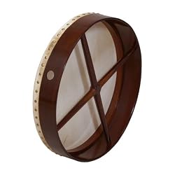 Bodhran, 18"x3.5", Fixed, Rosewd, Cross