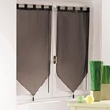 Paire de voilage (H90 cm) Noir