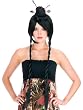 Power Bun With Braids Black Wig Japanese Asian Chinese Wig