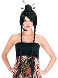 Power Bun With Braids Black Wig Japanese Asian Chinese Wig