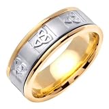 18K Two Tone Gold Celtic Wedding Band 41WCCwpSEoL. SL160 18K Two Tone Gold Celtic Wedding Band